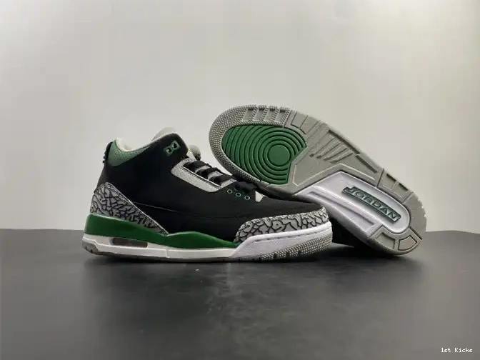1st Kicks Shoes Jordan 3 Pine Air CT8532-030 Green 0617